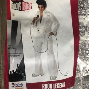 Adult Elvis Halloween Costume plus Wig